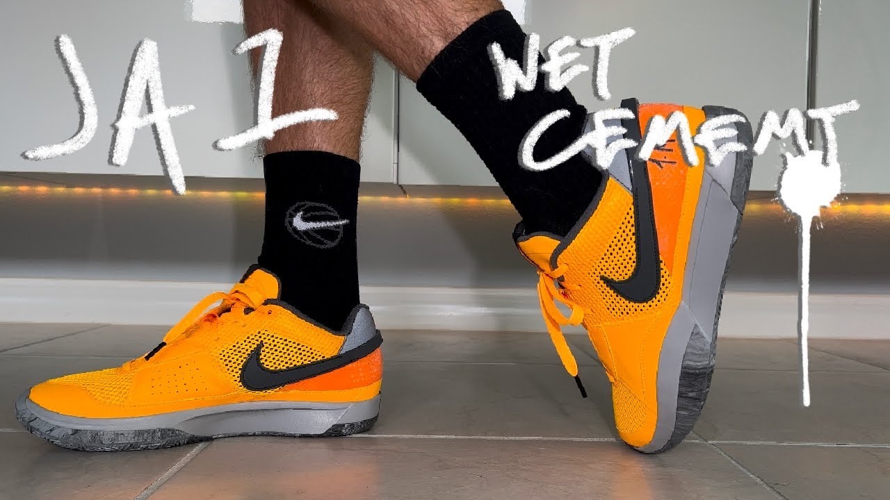 Nike Ja 1 Wet Cement on Feet