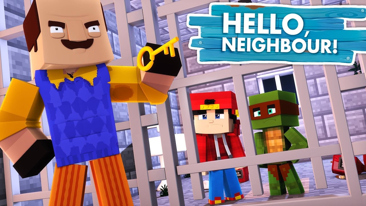 Minecraft HELLO NEIGHBOUR - ROPO & TINY TURTLE IN PRISON?!!!