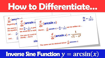 How to Differentiate the arcsin(x) Function | Inverse Trig Differentiation (Proof)