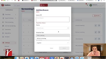 3-5 How to do a systematic review or a meta-analysis with HubMeta: Reasons to accept/reject articles