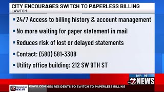 Lawton encourages residents to switch to paperless billing
