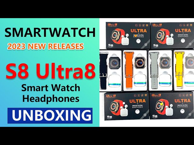 2023 New Release S8 Ultra 8 Smart Watch + Headphones 