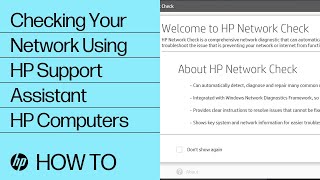 Checking Your Network Using HP Support Assistant | HP Computers | HP Support