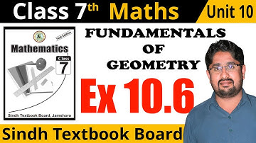 🔴 Unit 10 Exercise 10.6 Class 7 Maths Sindh Textbook Board