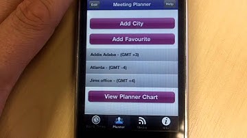 Global Integration Time Zone Meeting Planner iPhone App