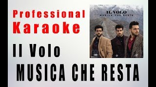 Miniatura del video "Musica che Resta - Il Volo KARAOKE Testo Lyrics Instrumental HQ Artisti Online"