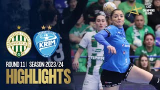 FTC-Rail Cargo Hungaria vs Krim Mercator Ljubljana | Round 11 | EHF Champions League Women 2023/24