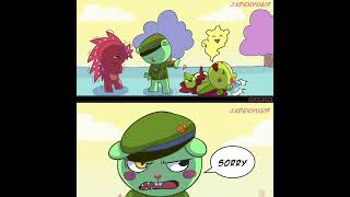 NUTTY TAKES HOSTAGE FLAKY 😱😠 #happytreefriends2022 #htf2022 #flippyxflaky #comics #shorts