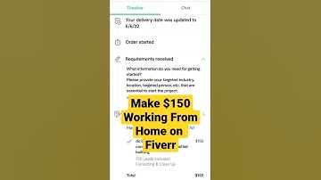 Make $150 Working From Home On Fiverr #makemoneyonfiverr #makemoneyhome #fiverr #shorts #makemoney