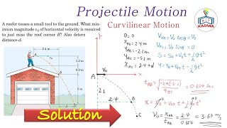 Dynamics 02_06 Projectile Motion Problem with solutions in Kinematics of Particles
