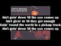 Garth Brooks - Ain't Goin' Down ('Till The Sun Comes Up) (Cover) - Lyric Video (1993)