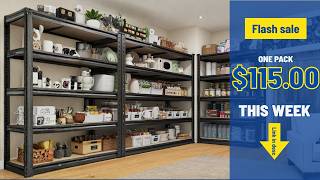 Reibii 48.2W X 24D Heavy Duty Metal Shelving 3000 Lbs Capacity