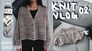 Puro Cardigan knitted in Noro Madara 01 Sake by Rui Yamamuro | Knit Vlog/Diaries ep 02 | cindknits