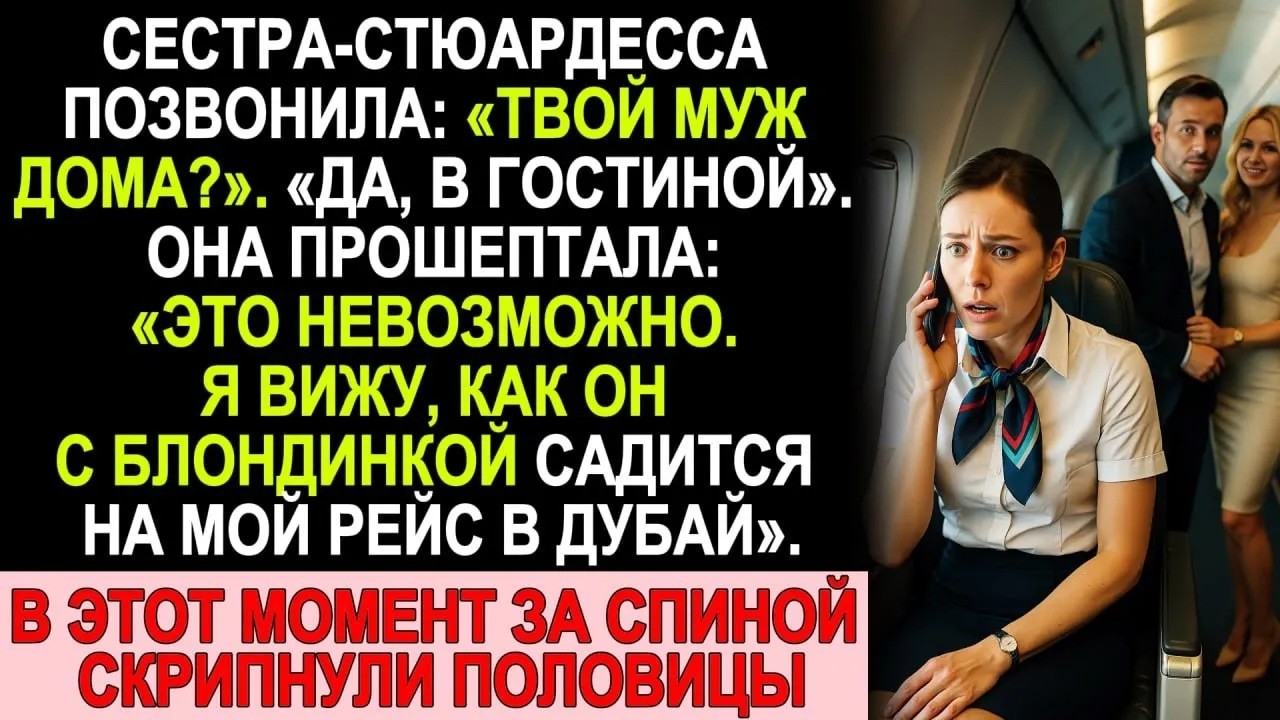 Она думала, муж дома… Пока сестра не сказала “Он с блондинкой на моём рейсе в Дубай!”