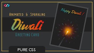 Animated sparkling #Diwali Greetings using pure #CSS | #HTML தமிழில்