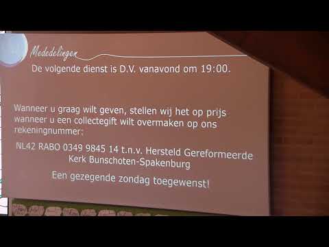 Live uitzending Hersteld Gereformeerde Kerk Bunschoten-Spakenburg