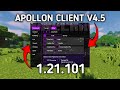 Apollon Client v4.5 Download Free | MCPE 1.21.101 Hack Client PvP Mods 2025