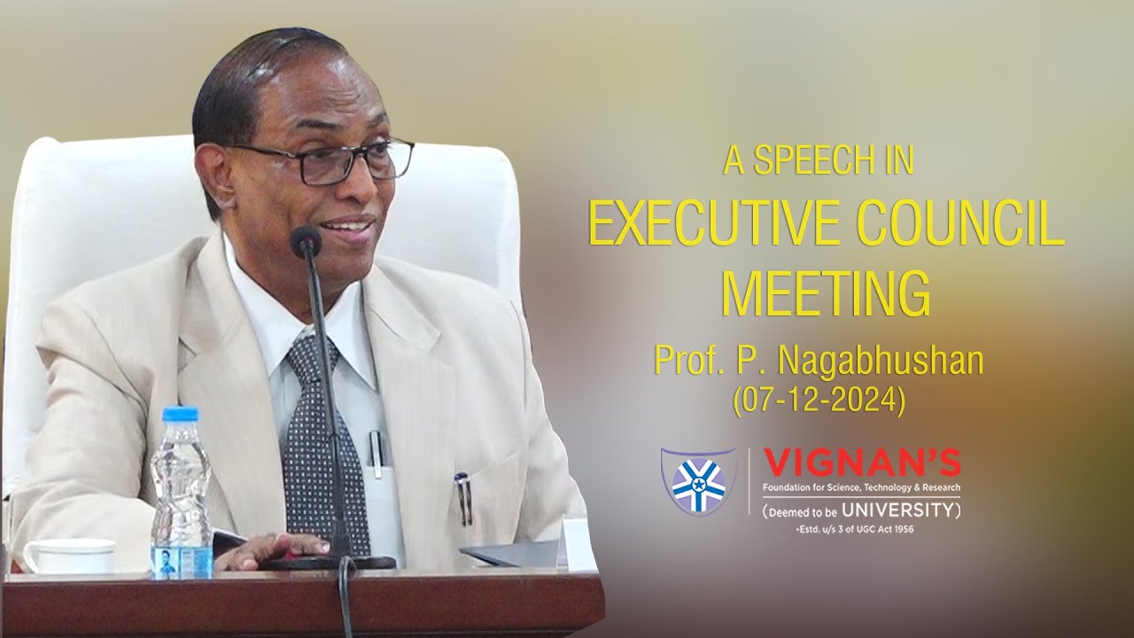 "Vignan’s Executive Council Meet | VC Sir’s Inspirational Address (07 Dec 2024)"