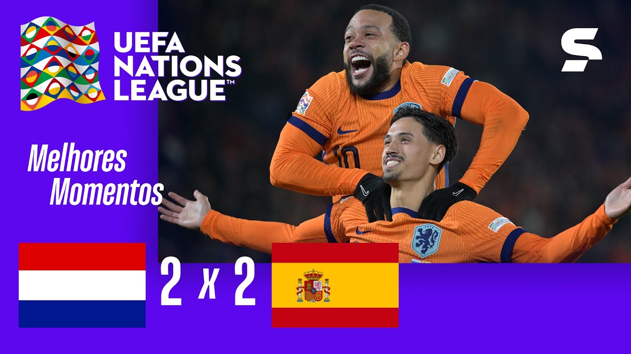 HOLANDA 2 X 2 ESPANHA | MELHORES MOMENTOS | LIGA DAS NAÇÕES UEFA 2024/ ...