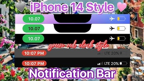 iPhone 14 Style with Clock Color Notification Bar on Android