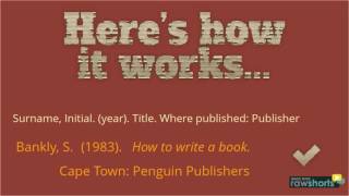 reference list book