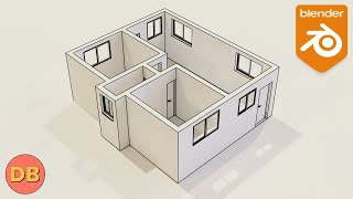 Quickest floor plan model in Blender Part 1. screenshot 5