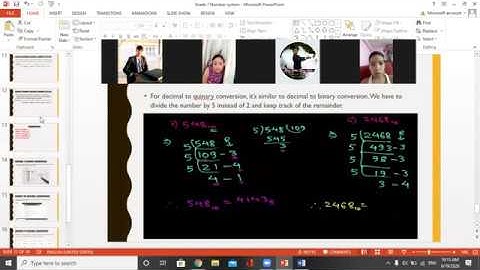 Grade 7: Quinary to Decimal and Decimal to Quinary conversion