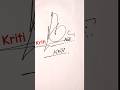 Kriti Name Unique Signature Style