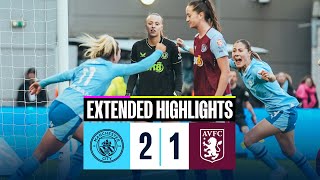 HIGHLIGHTS! HEMP BRACE MOVES CITY UP TO SECOND | Man City 2-1 Aston Villa | Women's Super League