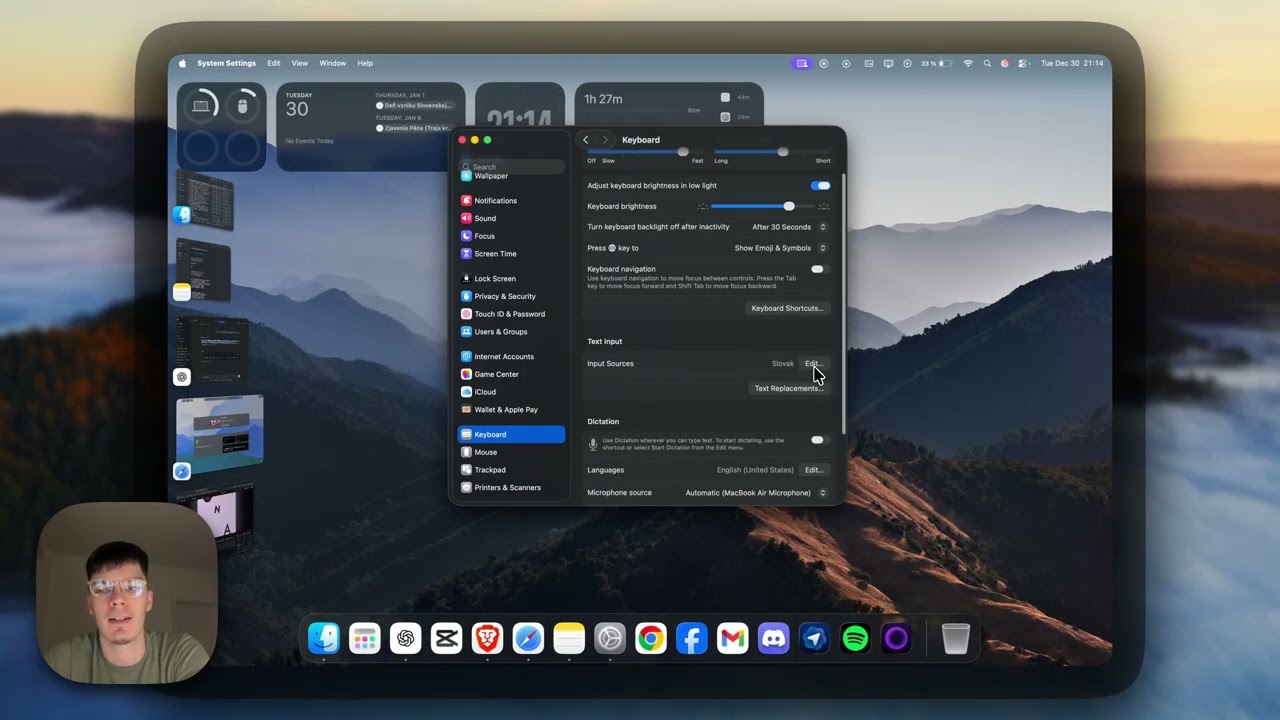 Как добавить язык клавиатуры на MacBook | macOS 26 Tahoe