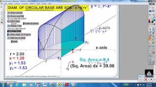 Volumes by Cross Sections example 1