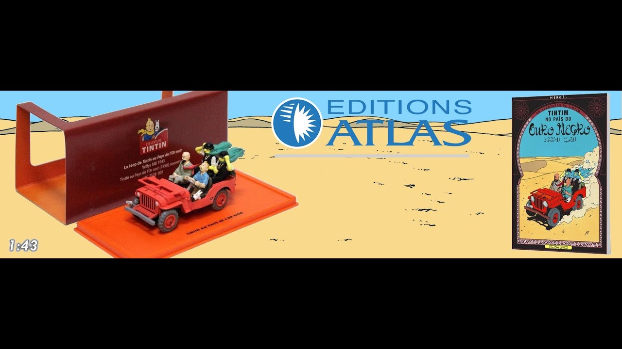 Miniatura Jeep Willys Aventuras de Tintin No País Do Ouro Negro 1