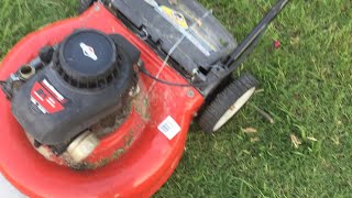 Well dirt destroy push mower engine