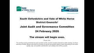 SODC & VOWH Joint Audit and Governance CommitteeMeeting - Tuesday 24 February  6.30pm