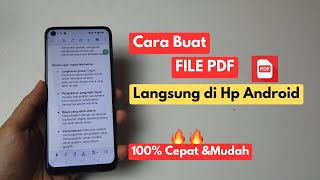 Cara Buat Pdf Di Hp Android 100% Berhasil Tanpa Ribet
