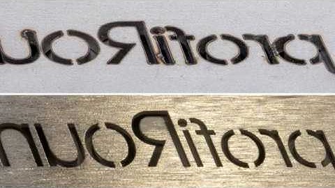 Deburring the backside of laser cutted stainless steel with a contact roller unit