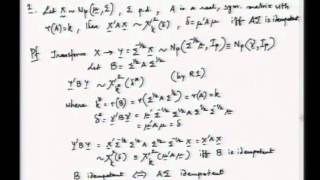 ⁣Mod-01 Lec-04 Multivariate normal distribution - II