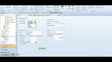 with Aspen plus, Property analysis, Binary Analysis Using Aspen Plus, Pxy graph