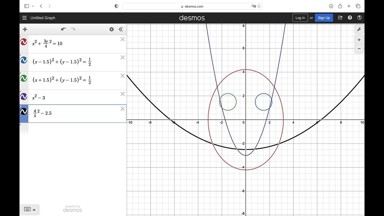 Draw a face with desmos youtube