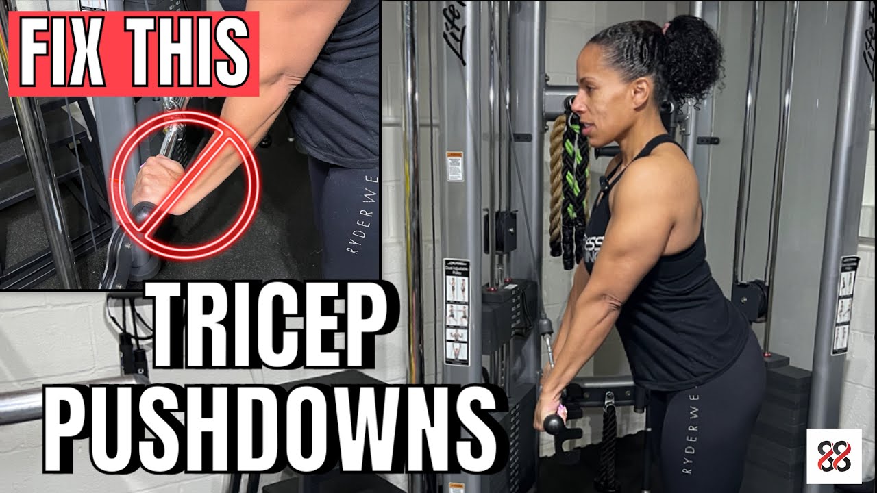 Fix This Common Mistake On Your Tricep Pushdowns tricepworkout 88fitnesstraining YouTube