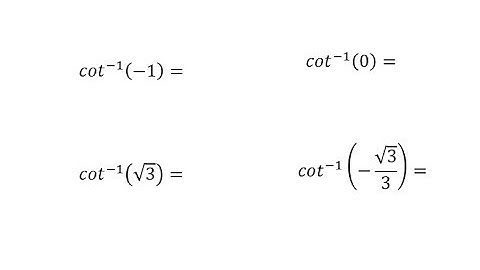 Evaluate Inverse Cotangent Expressions Using the Unit Circle (Nice Values)