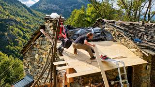 Rebuilding the Old Cabin Roof | Using Local Materials | EP141 screenshot 3