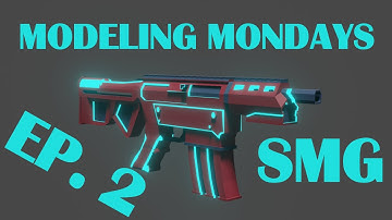 MODELING A LOW POLY FUTURISTIC SMG (Modeling Monday EP. 2)