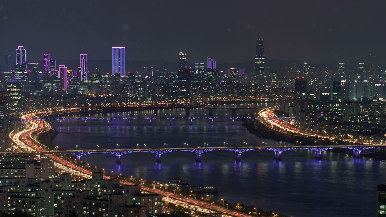 Midnight Seoul 🌙 | Night City Calm & Lofi Mood