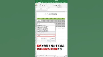 【15秒でわかるExcel】行全体に条件付き書式を設定する方法 #Shorts