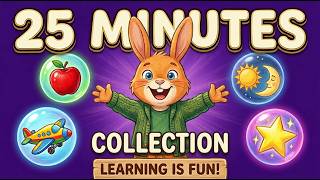 25 MIN Low Stimulation Compilation | Lazy Rabbit Family 🌍