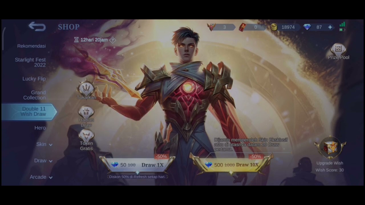 Review Gacha Event Double 11 Wish Draw Advanced Server Mobile Legends Bang Bang..Saatnya Buka Isinya