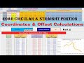 ROAD Circular &amp; Straight Portion Coordinates &amp; Offset Calculations.Part 02