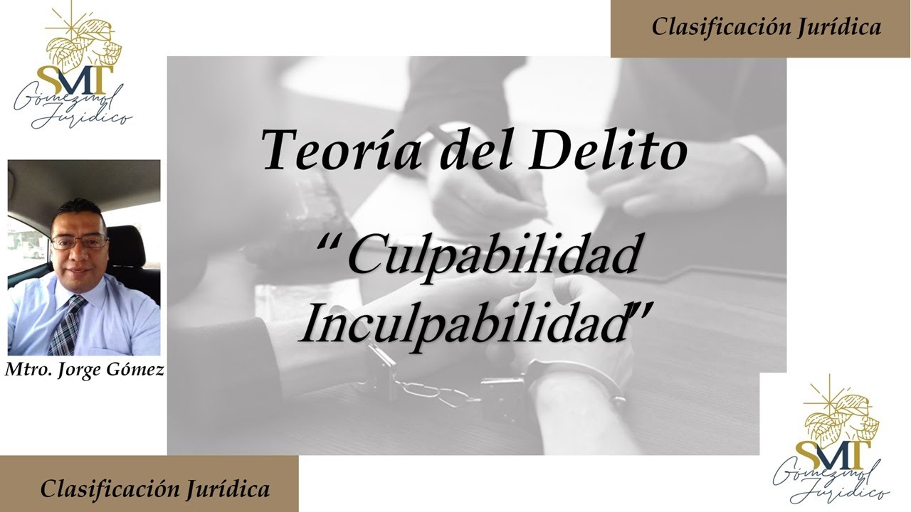 Teoría del Delito Culpabilidad Inculpabilidad - YouTube