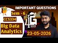 Big Data Analytics CCS334 Important Questions 23/05/2026